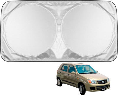 MOCKHE Windshield Sun Shade For Maruti Suzuki Alto(Silver)