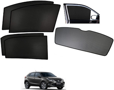 AuTO ADDiCT Side Window, Rear Window Sun Shade For Toyota Glanza(Black)