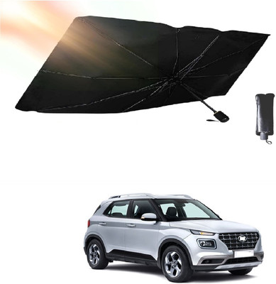 ROSHNEER ENTERPRISES Windshield Sun Shade For Hyundai Venue(Black, Silver)