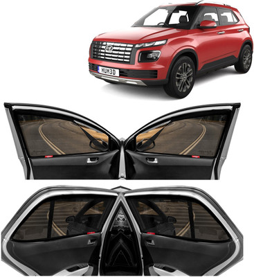 Kingsway Rear Window, Side Window, Windshield Sun Shade For Hyundai Venue(Black)