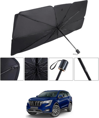RKPSP Windshield Sun Shade For Mahindra XUV 700(Black, Silver)