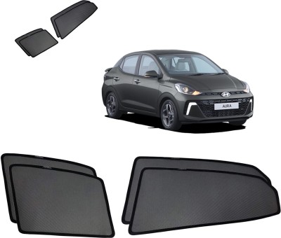 RAKRISH Rear Window, Side Window Sun Shade For Hyundai Aura(Black)