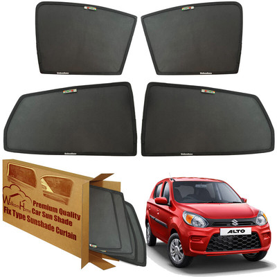 WolkomHome Side Window Sun Shade For Maruti Suzuki Universal For Car(Black)