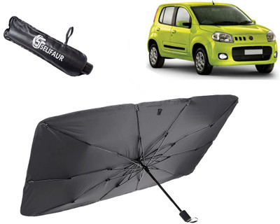 Selifaur Dashboard, Rear Window, Sun Roof, Windshield Sun Shade For Fiat Uno(Black)