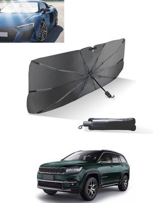 MATIES Windshield Sun Shade For Jeep Meridian(Black, Silver)