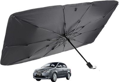 MOCKHE Windshield Sun Shade For Toyota Etios(Silver)