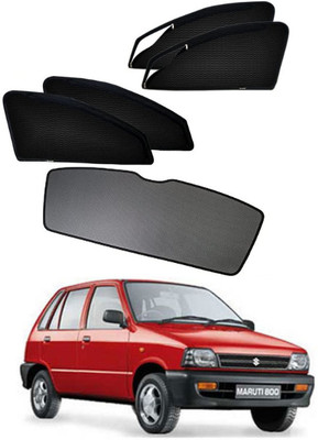 RAKRISH Rear Window, Side Window Sun Shade For Maruti Suzuki 800(Black)