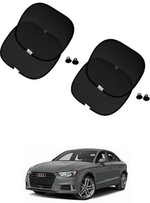 FKOK Side Window Sun Shade For Audi A3(Black)