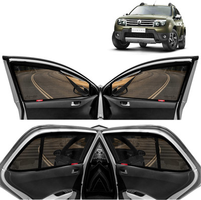 Kingsway Side Window, Rear Window Sun Shade For Renault Duster(Black)