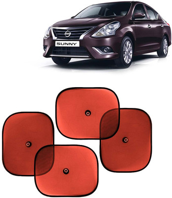 Kingsway Side Window, Rear Window, Dashboard, Sun Roof, Windshield Sun Shade For Nissan Sunny(Red)