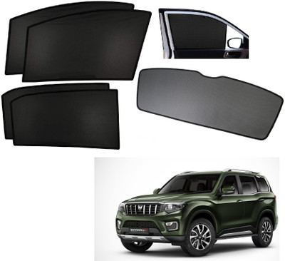 AuTO ADDiCT Side Window, Rear Window Sun Shade For Mahindra New Scorpio(Black)
