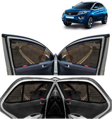Kingsway Side Window, Rear Window Sun Shade For Tata Nexon(Black)