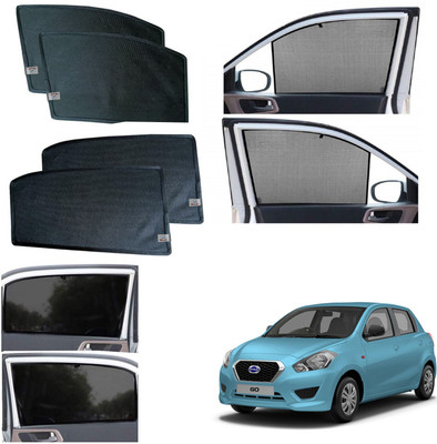 WolkomHome Side Window Sun Shade For Datsun Go(Black)