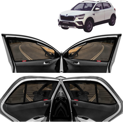 Kingsway Side Window, Rear Window Sun Shade For Skoda Kushaq(Black)