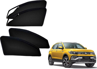 PEEPS STORE Rear Window, Side Window Sun Shade For Volkswagen Taigun(Black)