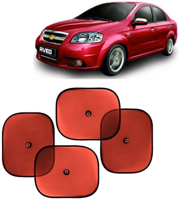 Kingsway Side Window, Rear Window, Dashboard, Sun Roof, Windshield Sun Shade For Chevrolet Aveo(Red)