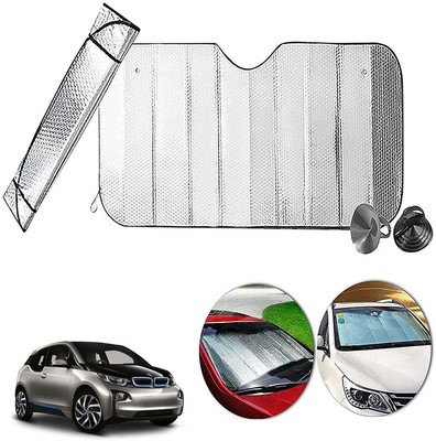 AUTO PEARL Dashboard, Windshield Sun Shade For BMW I3(Silver)