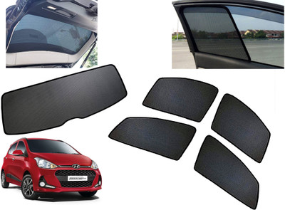 AUTO PEARL Side Window, Rear Window Sun Shade For Hyundai Grand i10(Black)