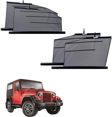 SS FOR YOUR SMART NEEDS Side Window Sun Shade For Mahindra Thar(Grey)