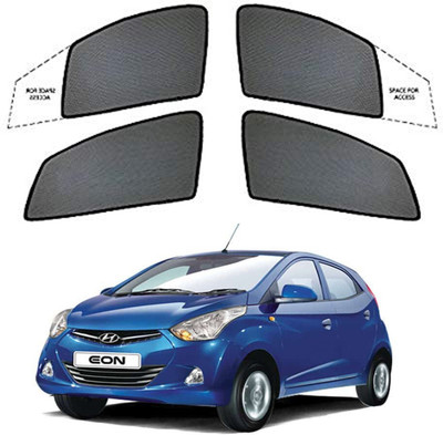 Magnetic Rear Window Sun Shade For Hyundai Eon(Black)
