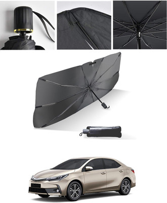 AYW Windshield Sun Shade For Toyota Altis(Black, Silver)