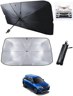 MATIES Windshield Sun Shade For Toyota Urban Cruiser(Black, Silver)