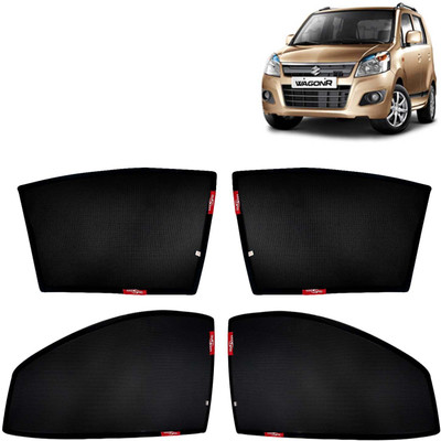 Kingsway Side Window, Rear Window Sun Shade For Maruti Suzuki WagonR(Black)