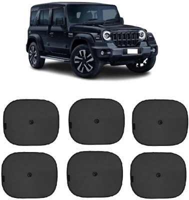 BROTHERTWO Side Window, Rear Window Sun Shade For Mahindra Thar(Black)