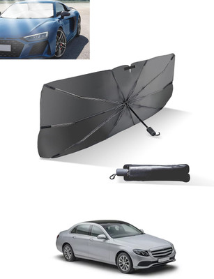 MATIES Windshield Sun Shade For Mercedes Benz E200(Black, Silver)