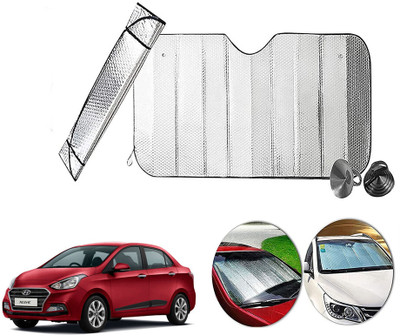 AUTO PEARL Dashboard, Windshield Sun Shade For Hyundai Xcent(Silver)