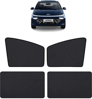 TOP VECHILE Rear Window, Side Window Sun Shade For Hyundai Verna(Black)