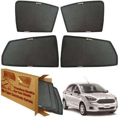 WolkomHome Side Window Sun Shade For Ford Figo(Black)