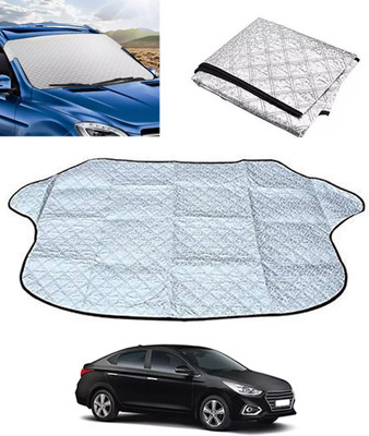 monolive Windshield Sun Shade For Hyundai Verna(Silver)