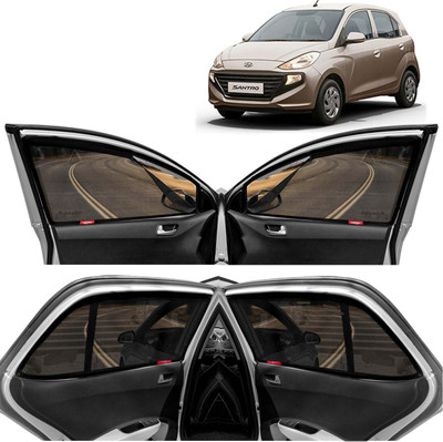 Kingsway Rear Window, Side Window, Windshield Sun Shade For Hyundai Santro(Black)