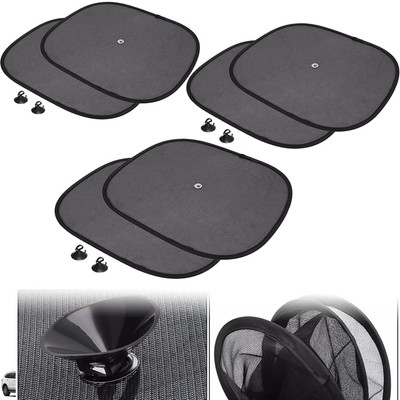 Pious Side Window Sun Shade For Ford Endeavour, Universal For Car(Black)