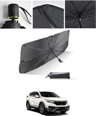 AYW Windshield Sun Shade For Honda Universal For Car(Black, Silver)