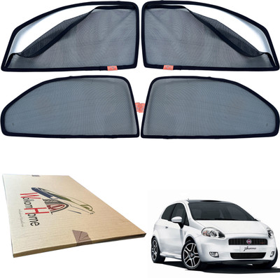 WolkomHome Side Window Sun Shade For Fiat Punto(Black)