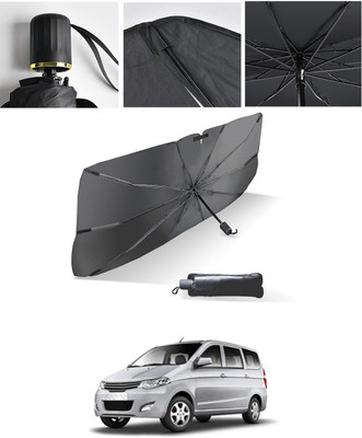 AYW Windshield Sun Shade For Ford Endeavour(Black, Silver)