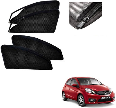 RAKRISH Side Window, Rear Window Sun Shade For Honda Brio(Black)