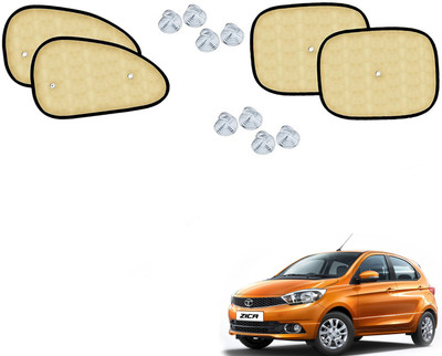 Automotive Prist Side Window Sun Shade For Tata Zica(Beige)