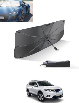 MATIES Windshield Sun Shade For Nissan Universal For Car(Black, Silver)