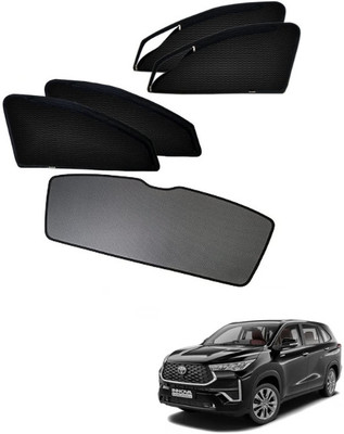 Top Vechile Rear Window, Side Window Sun Shade For Toyota Innova Hycross(Black)