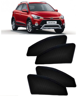 Microline Side Window Sun Shade For Hyundai i20(Black)