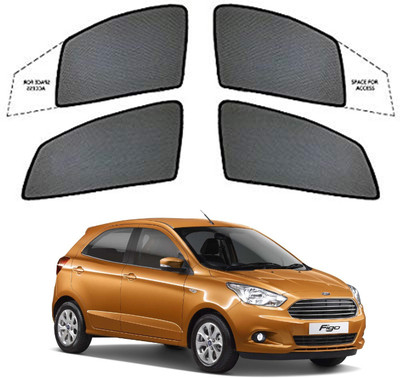 Magnetic Side Window Sun Shade For Ford Figo(Black)