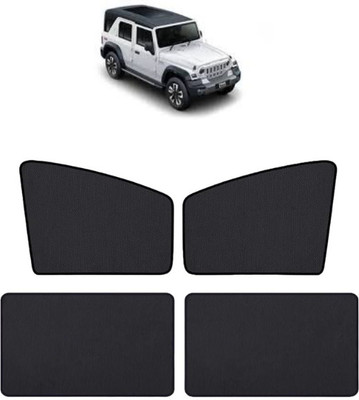 TOP VECHILE Rear Window, Side Window Sun Shade For Mahindra Thar(Black)
