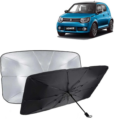 Kingsway Dashboard, Windshield Sun Shade For Maruti Suzuki Ignis(Black, Silver)