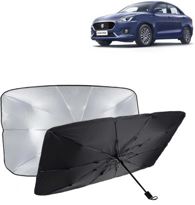 Kingsway Dashboard, Windshield Sun Shade For Maruti Suzuki Swift Dzire(Black, Silver)