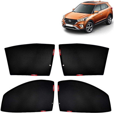 Kingsway Side Window, Rear Window Sun Shade For Hyundai Creta(Black)