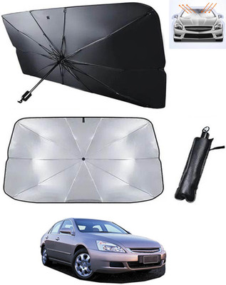 RKPSP Windshield Sun Shade For Honda Accord(Black, Silver)