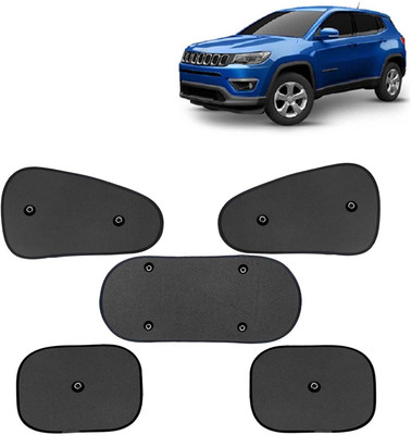 Kingsway Side Window, Rear Window, Windshield Sun Shade For Jeep Compass(Black)